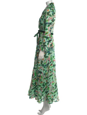 GALANTHYA Floral Print Long Dress