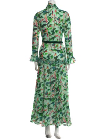 GALANTHYA Floral Print Long Dress