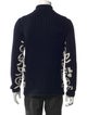 Giorgio Armani Neve Virgin Wool Graphic Print Polo Sweater