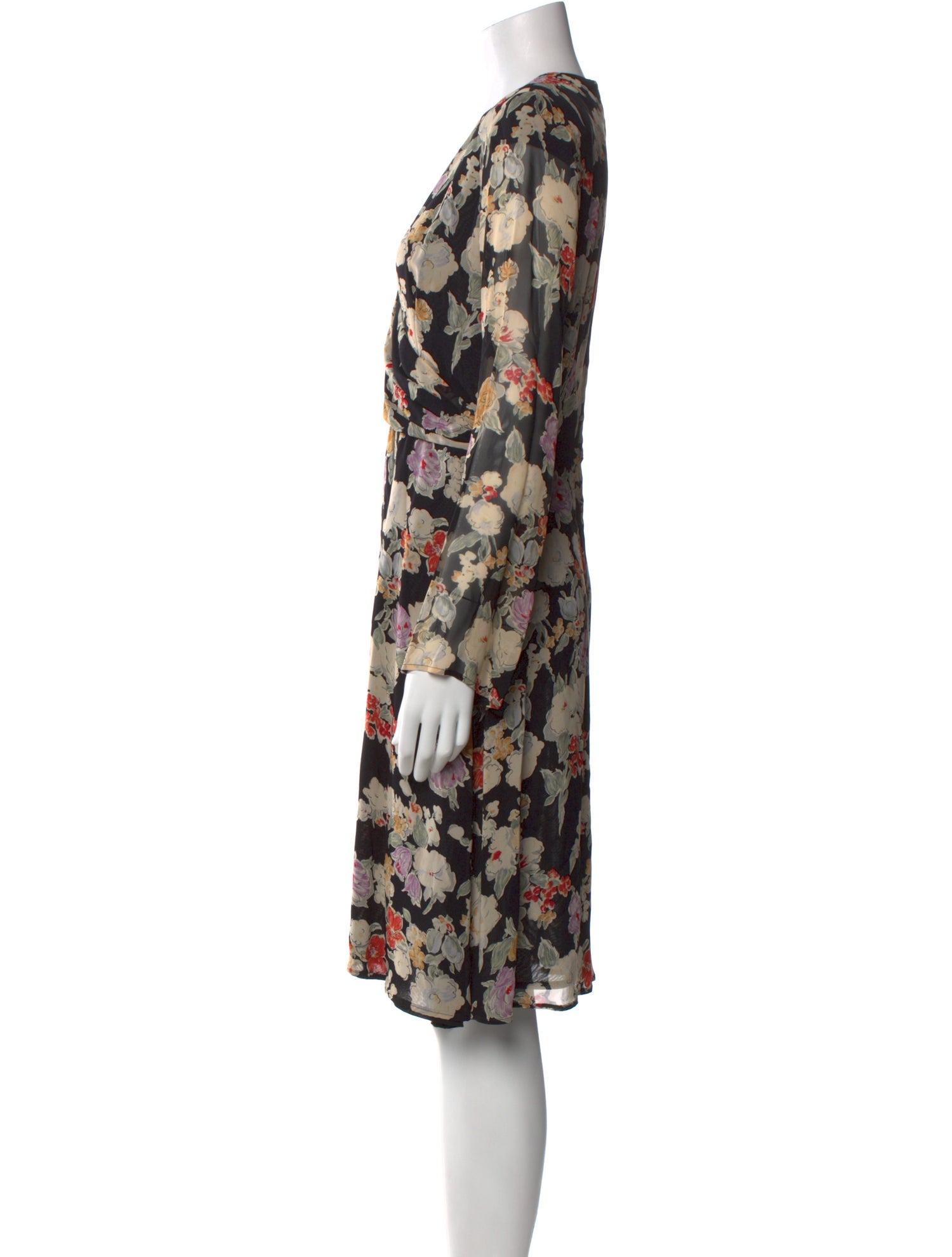 Giorgio Armani Neve Silk Knee-Length Dress