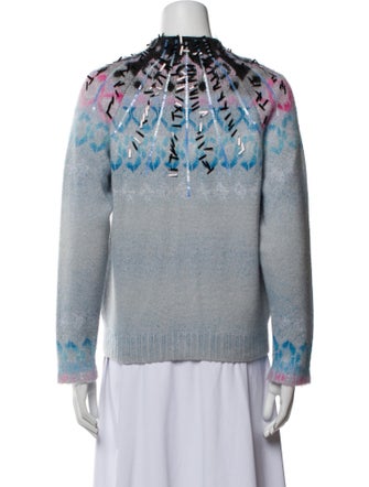Giorgio Armani Neve Printed Crew Neck Sweater