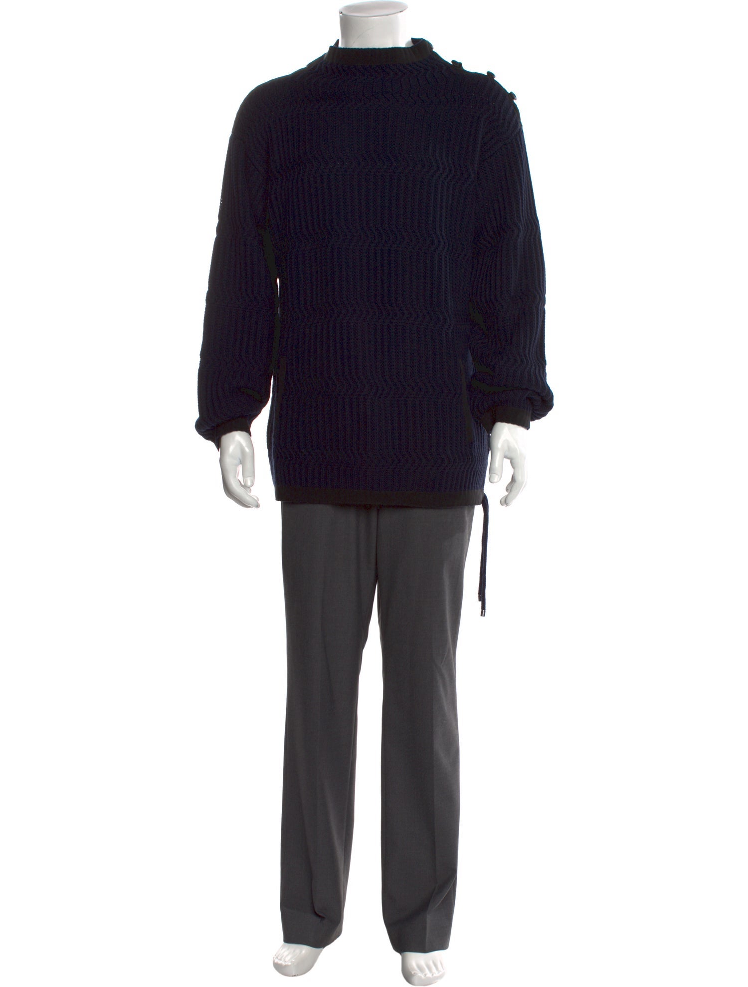 Giorgio Armani Neve Virgin Wool Mock Neck Pullover