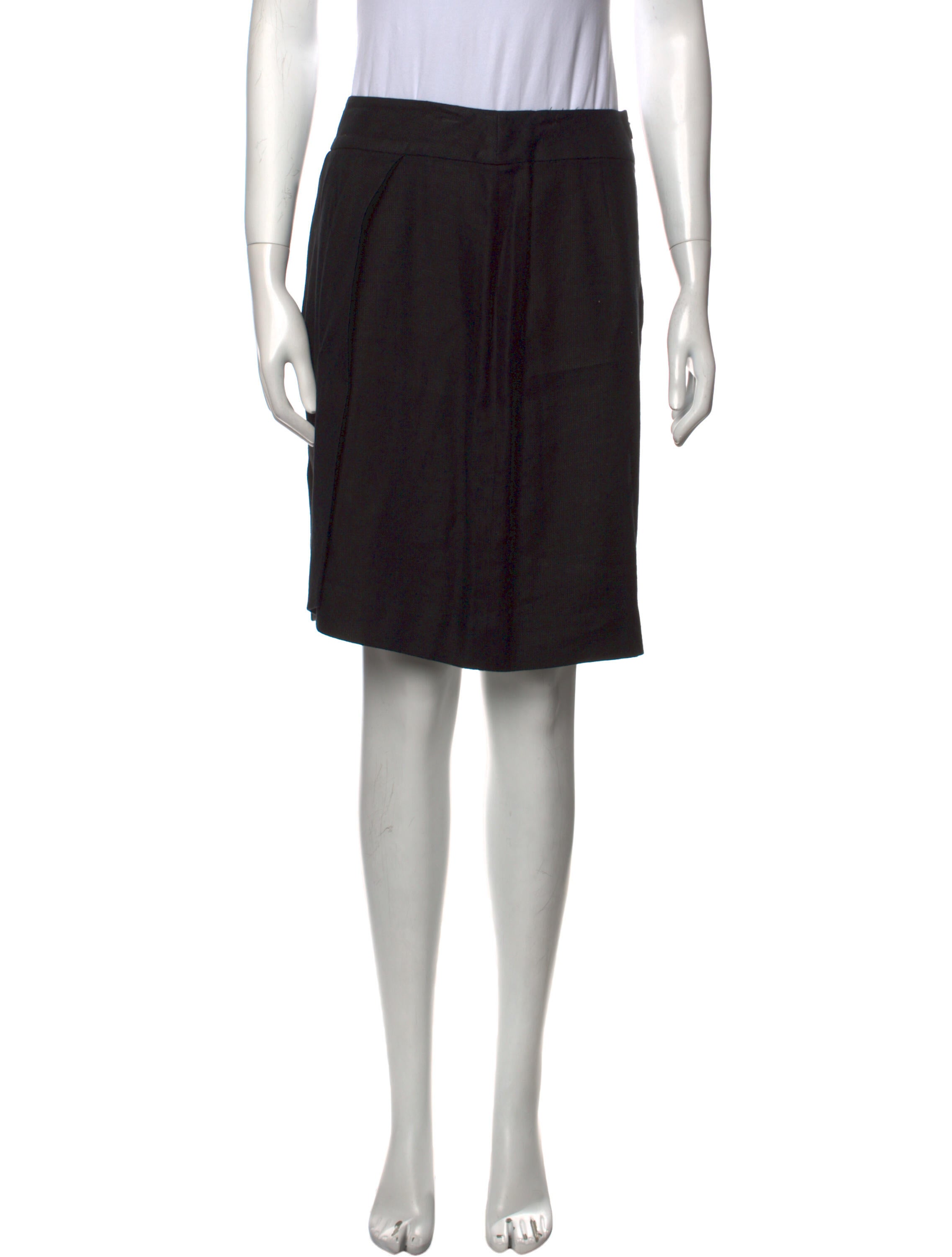 Gloria Sachs Pleated Accents Knee-Length Skirt