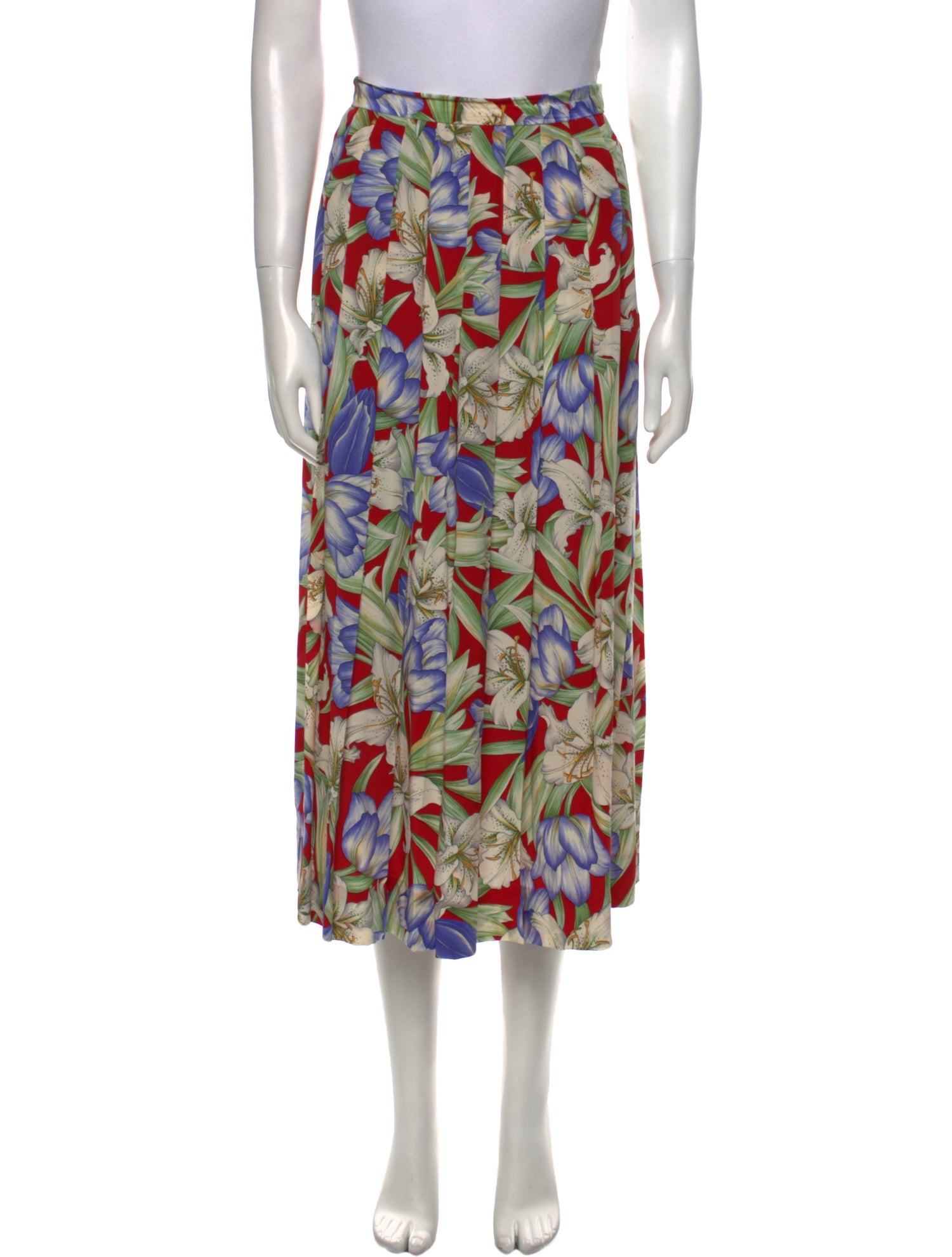 Gloria Sachs Printed Midi Length Skirt