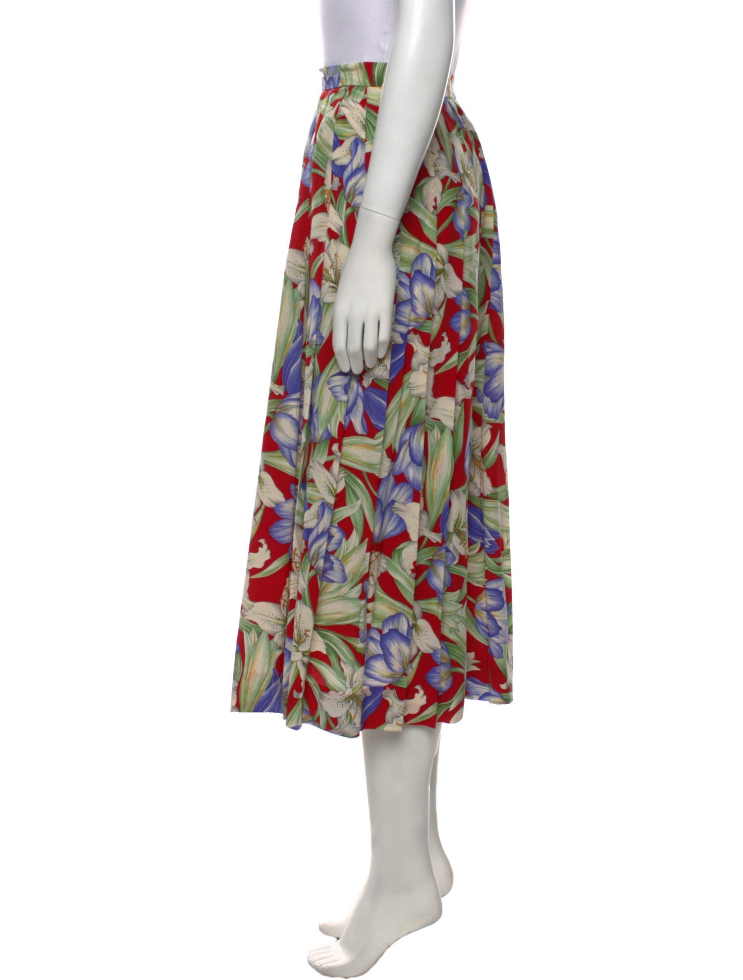 Gloria Sachs Printed Midi Length Skirt