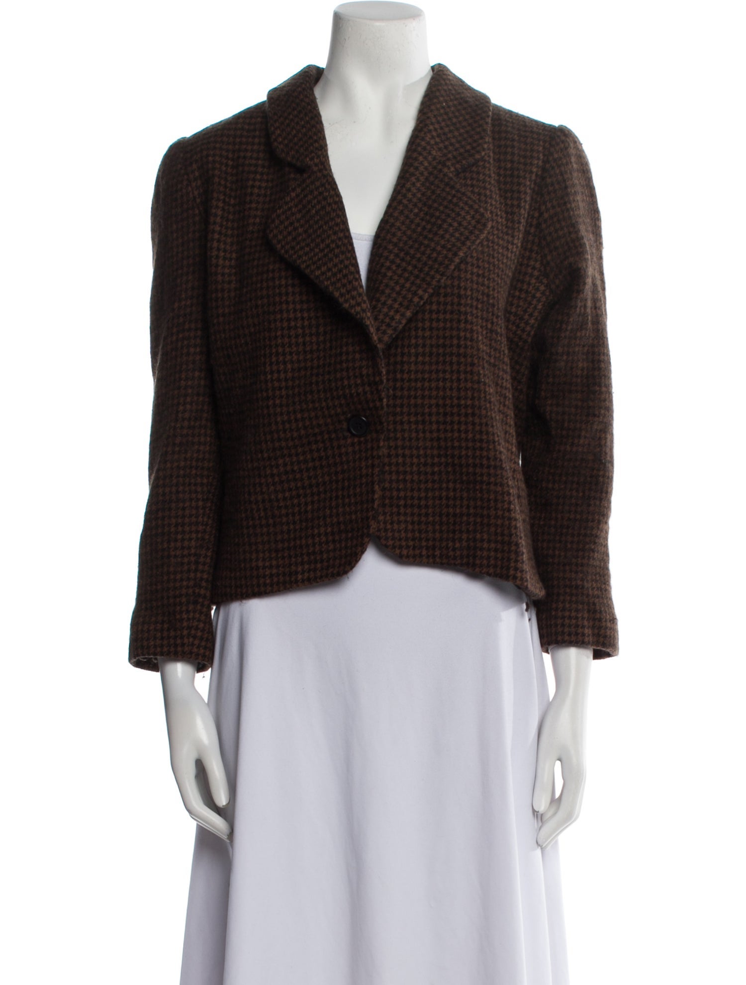 Gloria Sachs Plaid Print Blazer