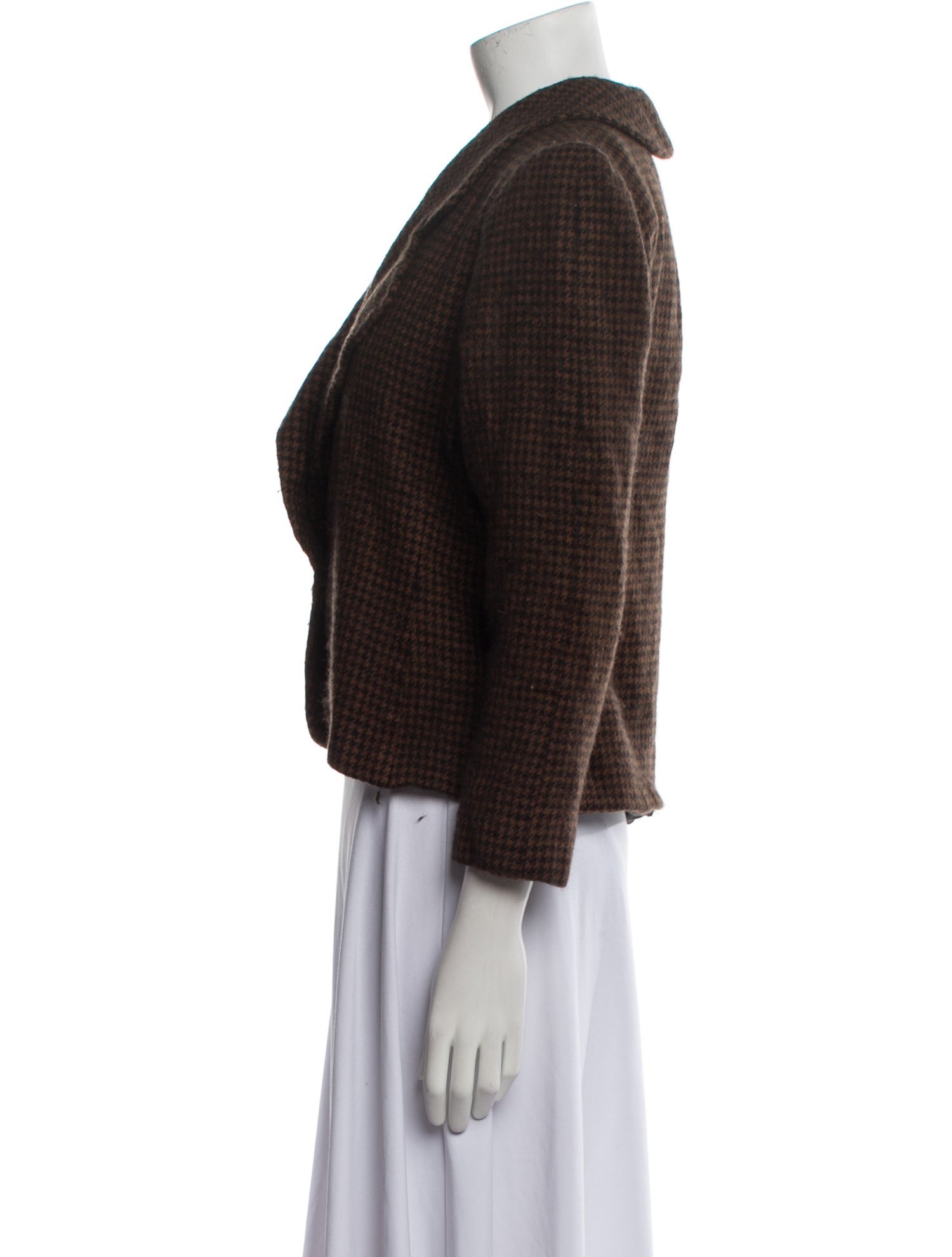 Gloria Sachs Plaid Print Blazer