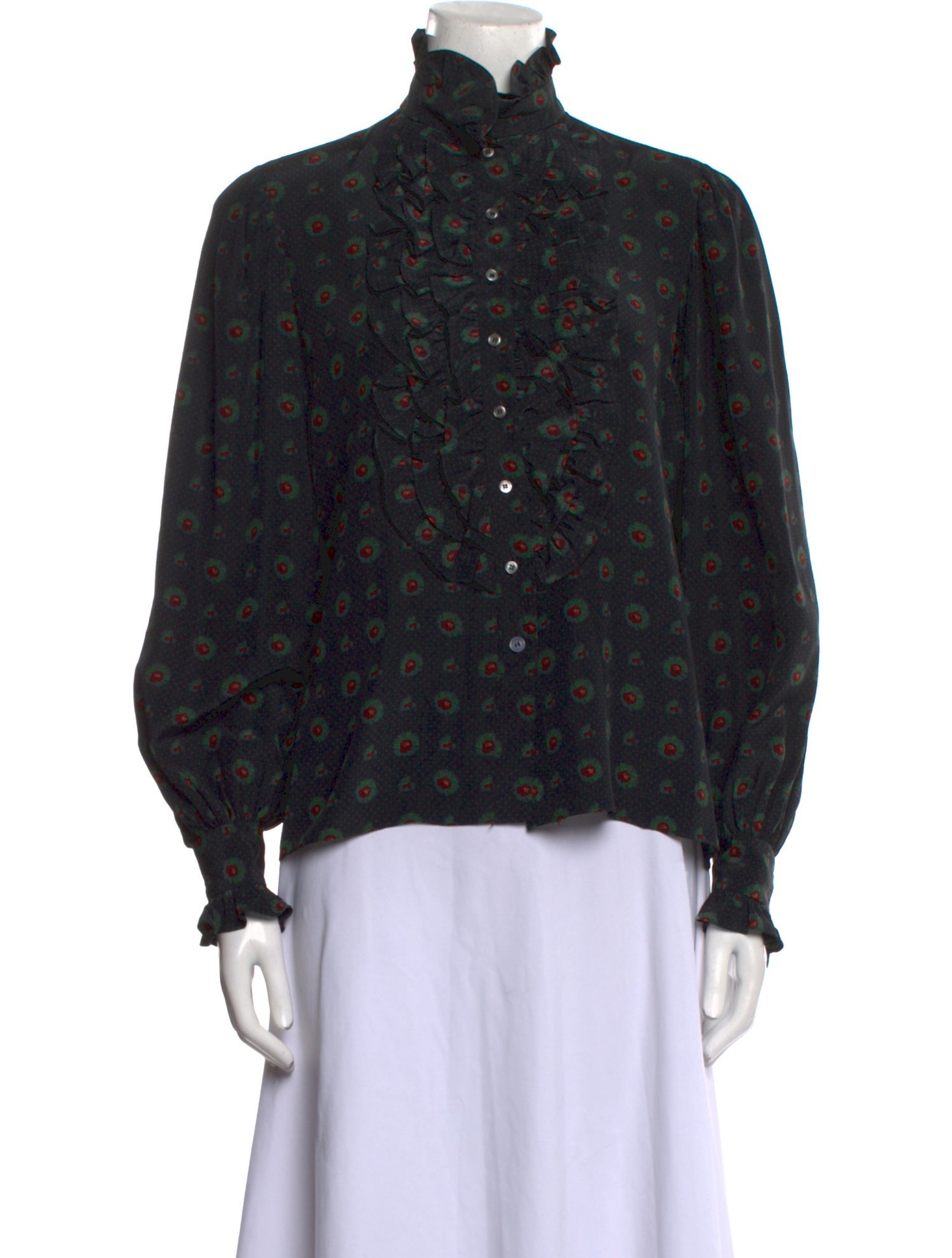 Gloria Sachs Vintage Floral Print Blouse