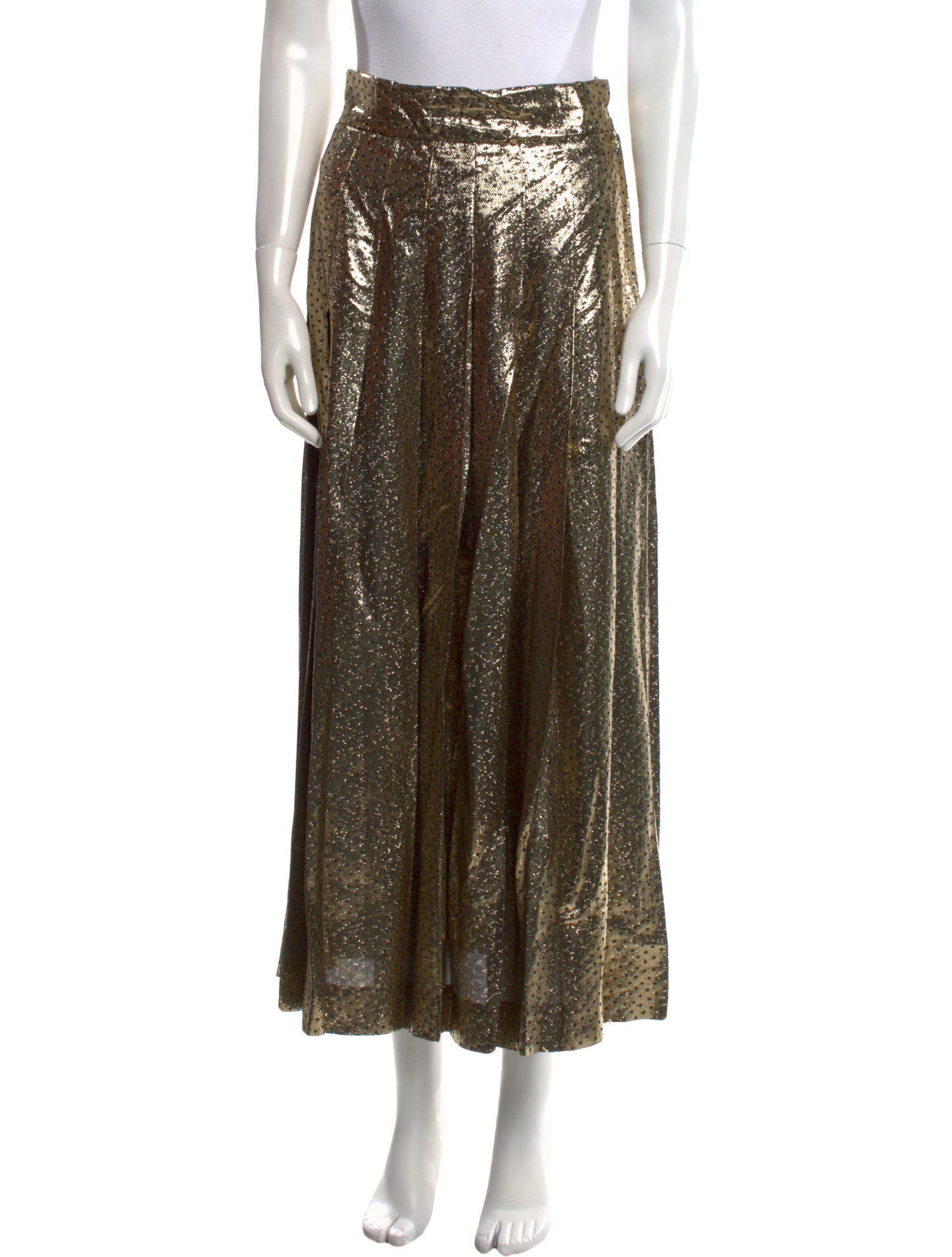 Gloria Sachs Pleated Accents Midi Length Skirt