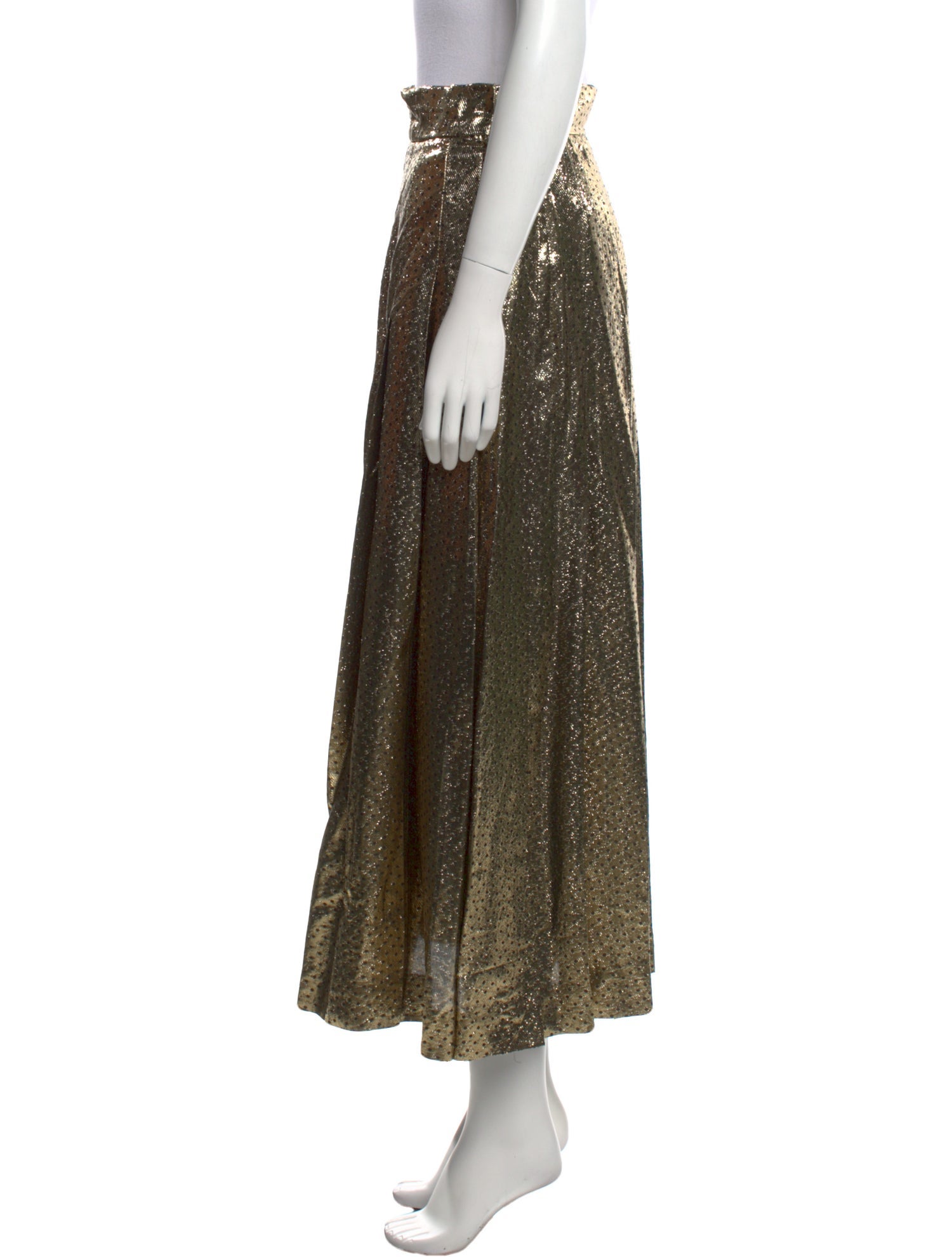 Gloria Sachs Pleated Accents Midi Length Skirt