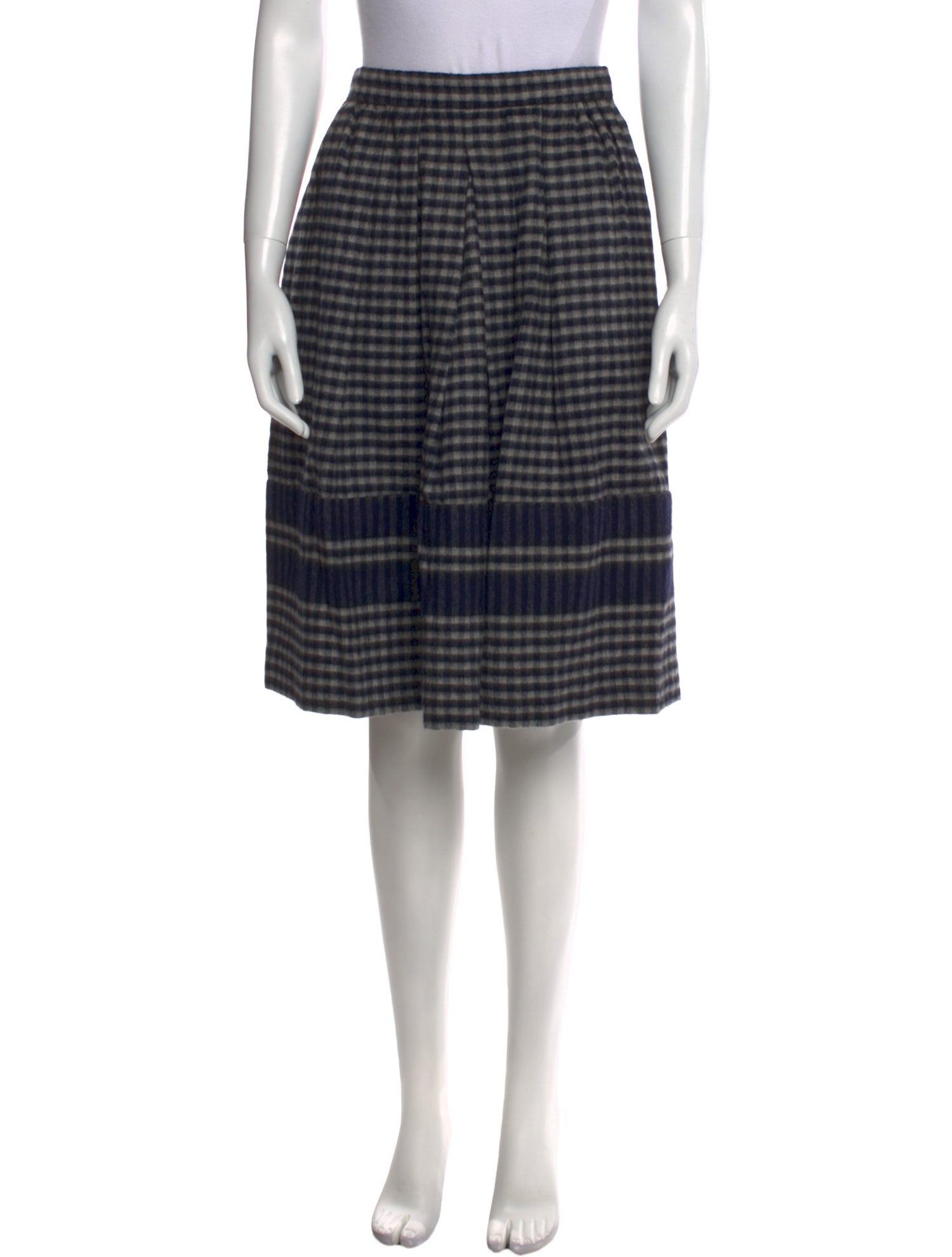 Gloria Sachs Plaid Print Knee-Length Skirt