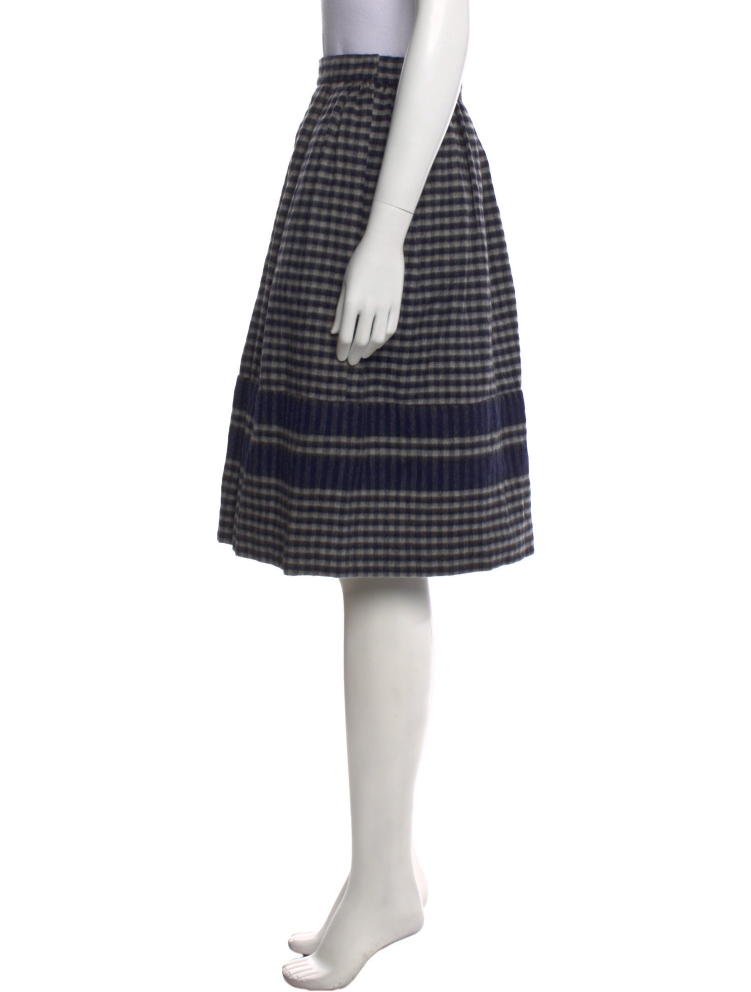 Gloria Sachs Plaid Print Knee-Length Skirt