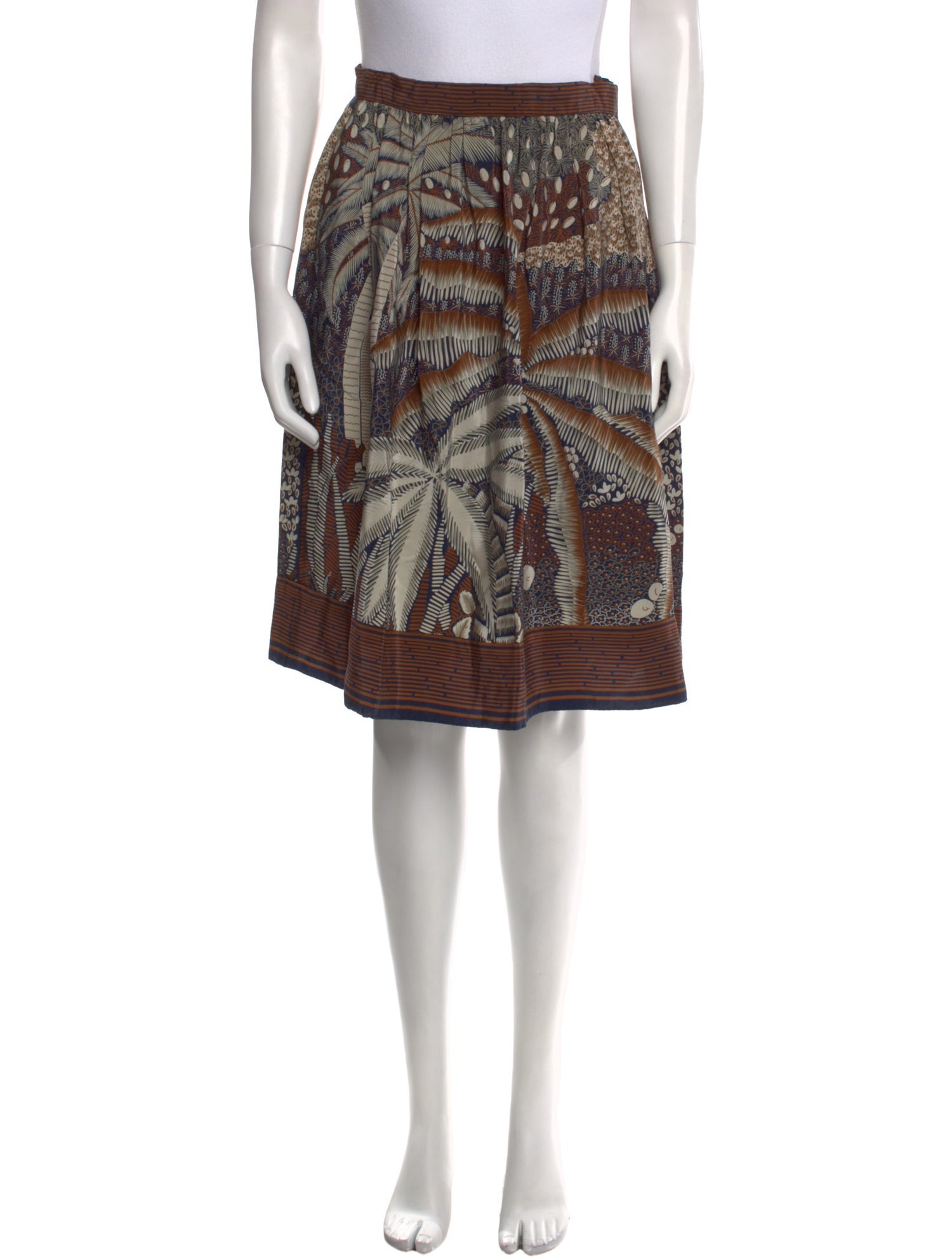 Gloria Sachs Printed Knee-Length Skirt