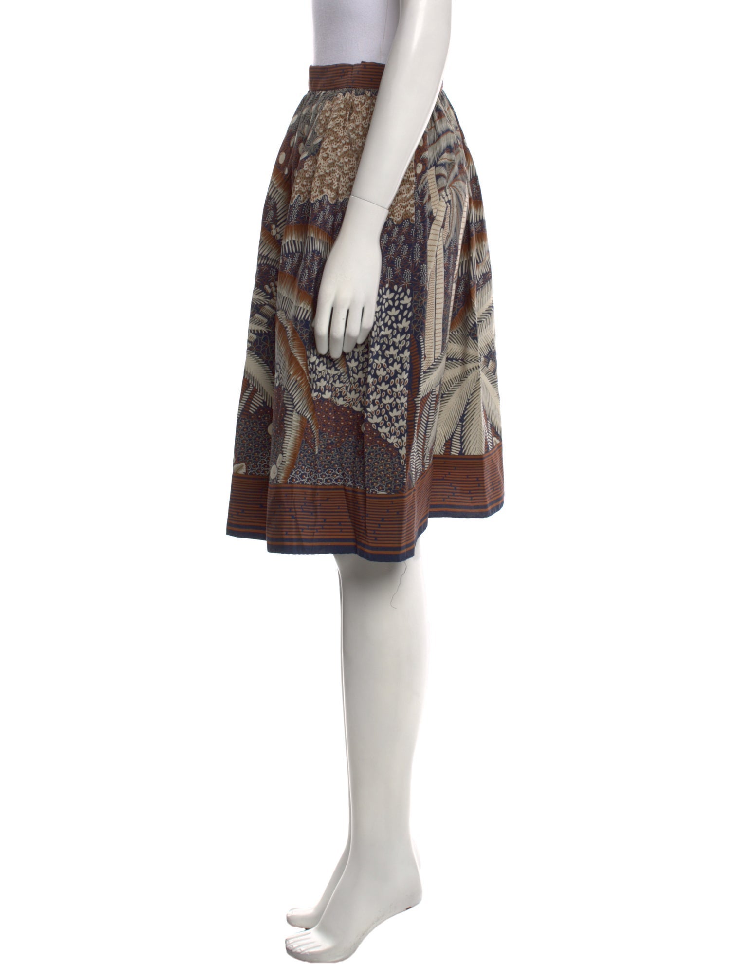 Gloria Sachs Printed Knee-Length Skirt