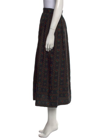 Gloria Sachs Floral Print Midi Length Skirt