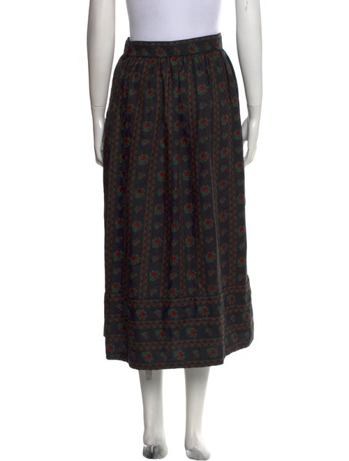 Gloria Sachs Floral Print Midi Length Skirt