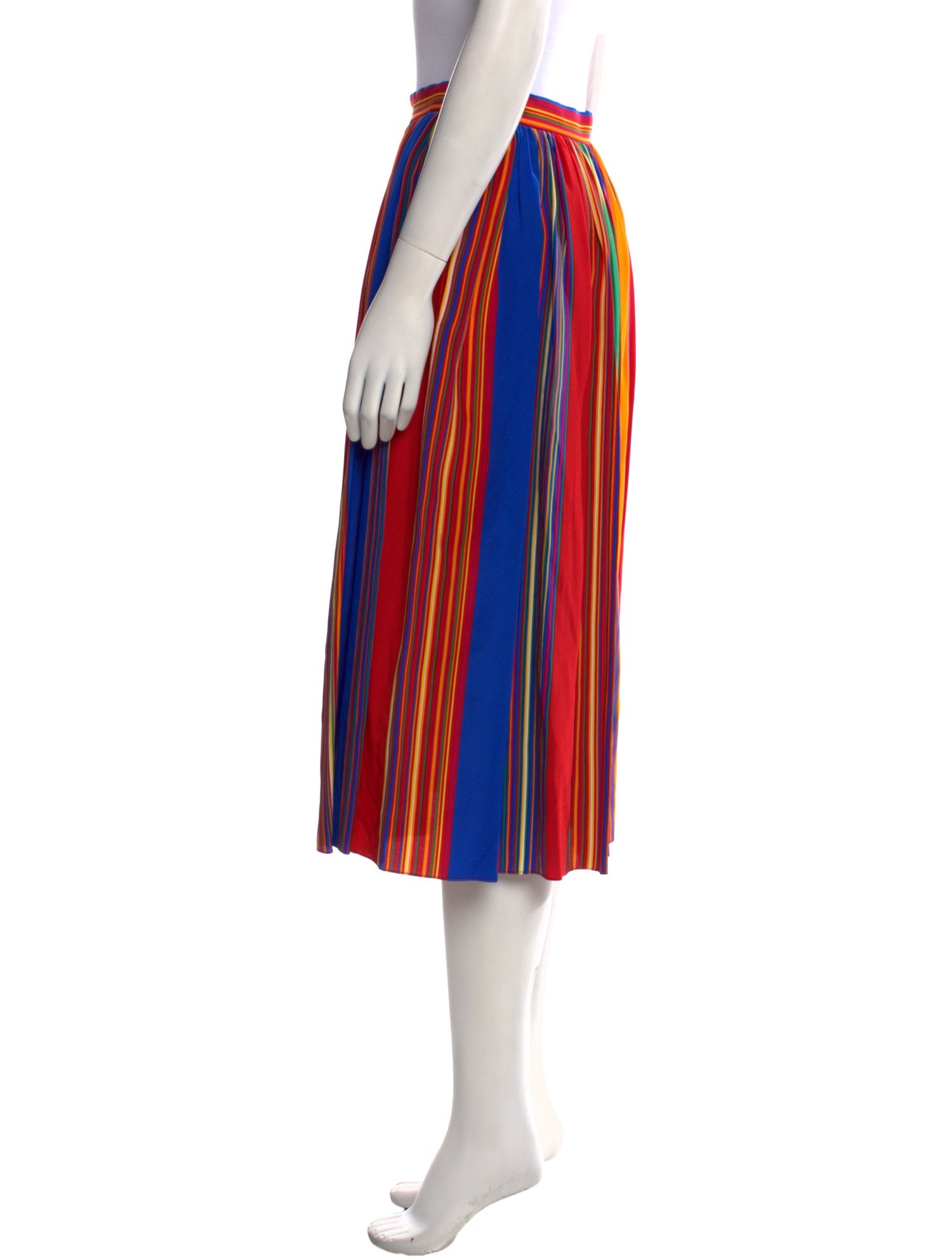 Gloria Sachs Striped Midi Length Skirt