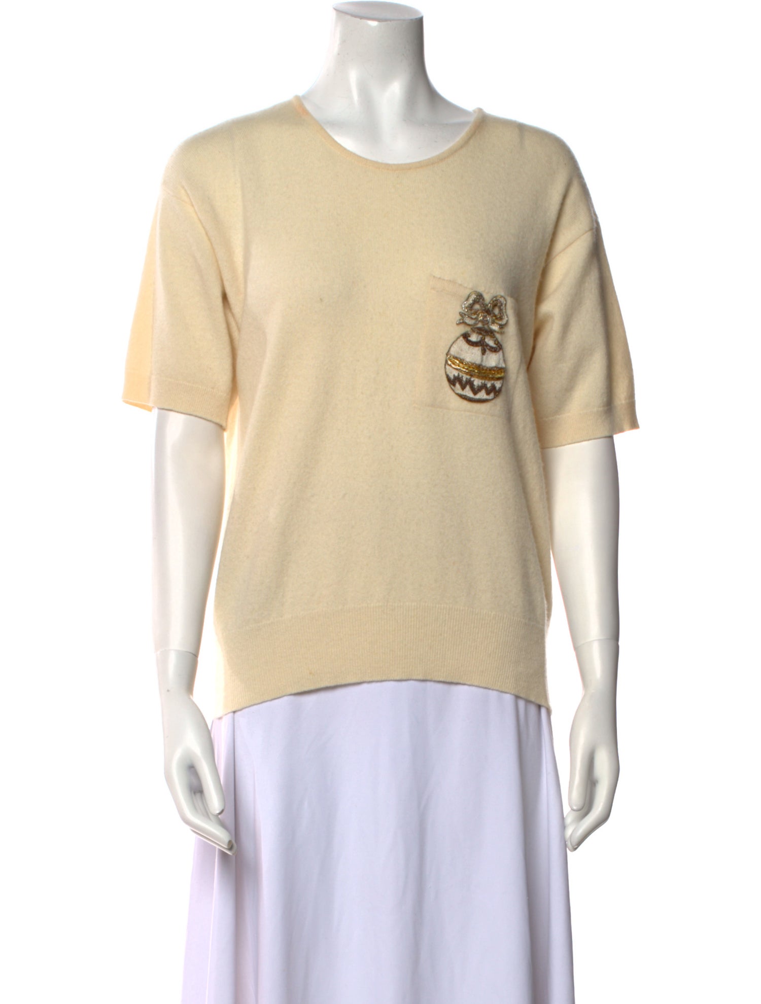 Gloria Sachs Cashmere Graphic Print Sweater