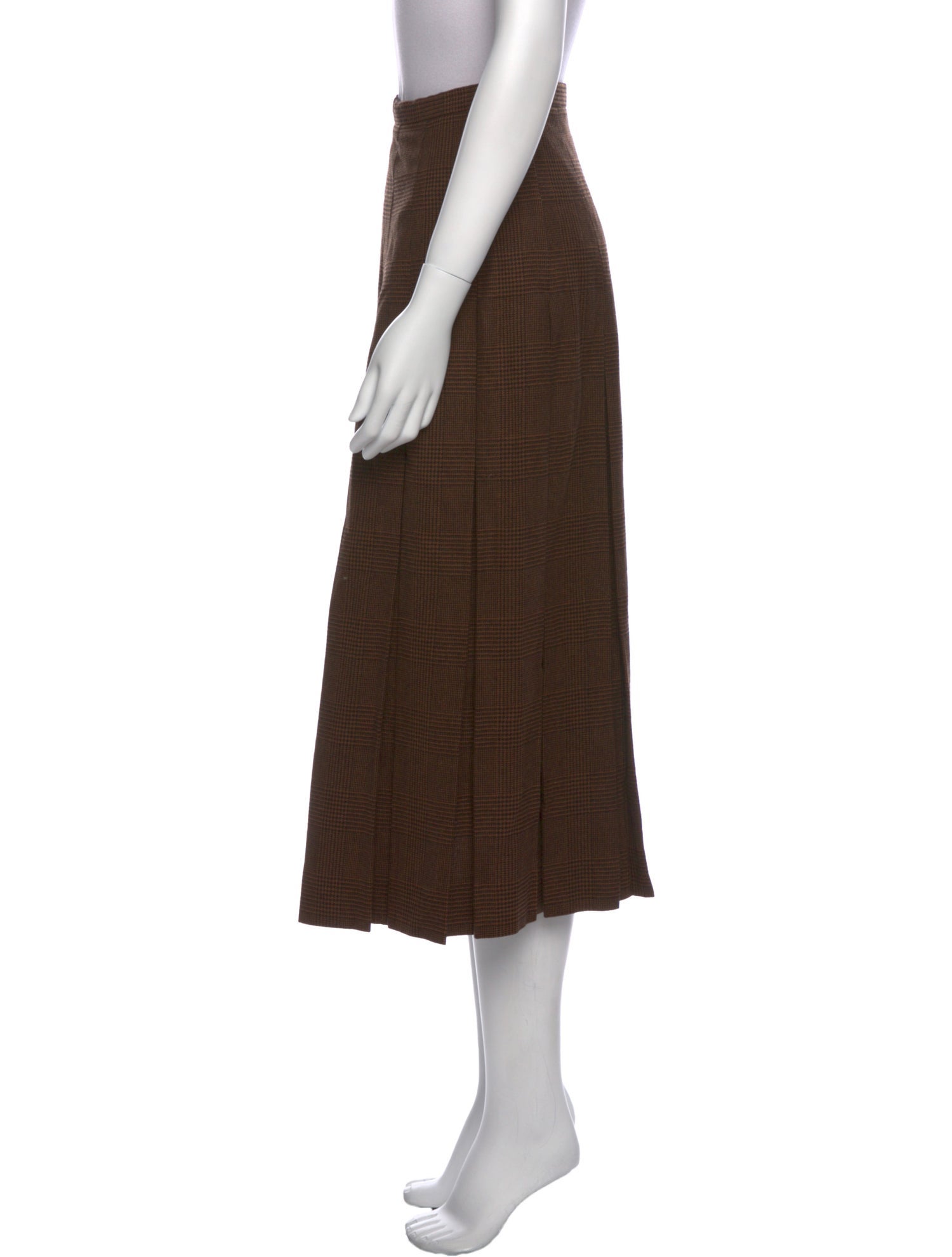 Gloria Sachs Wool Midi Length Skirt