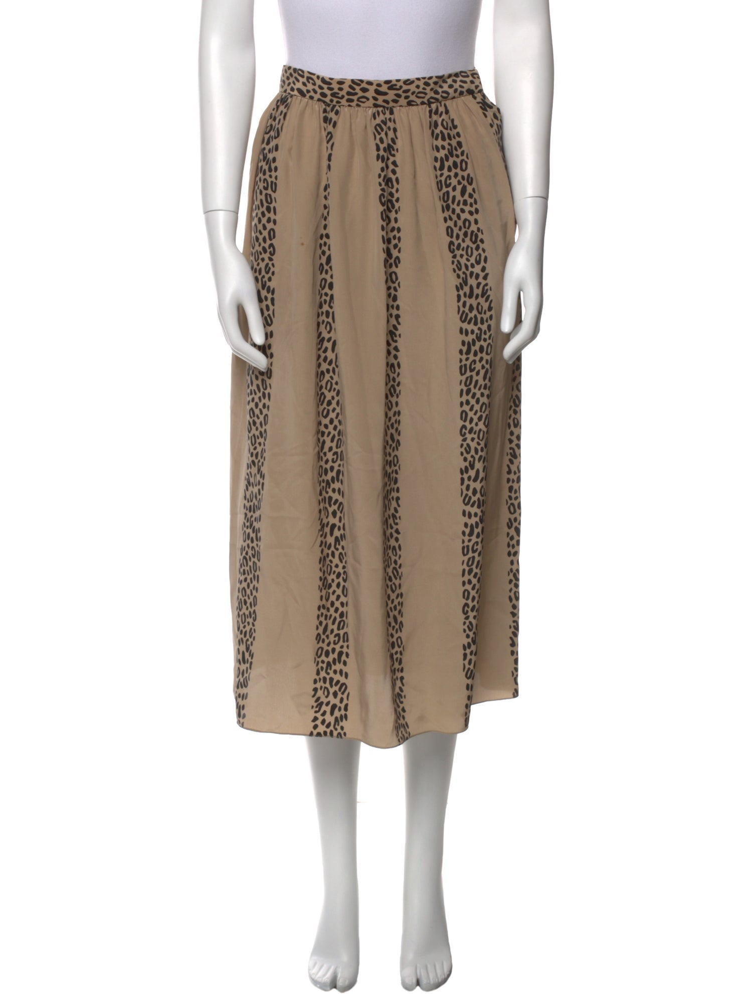 Gloria Sachs Animal Print Midi Length Skirt
