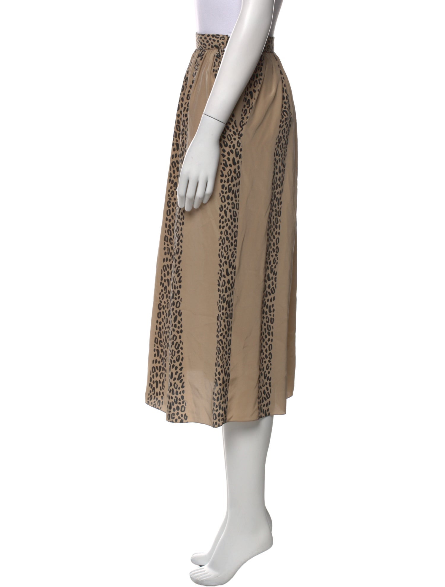 Gloria Sachs Animal Print Midi Length Skirt