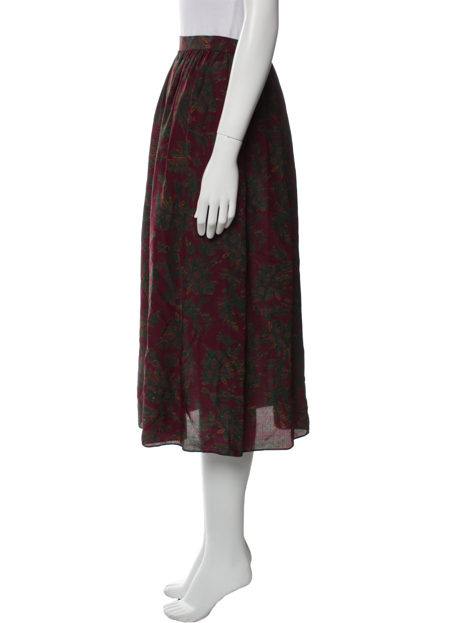 Gloria Sachs Printed Midi Length Skirt