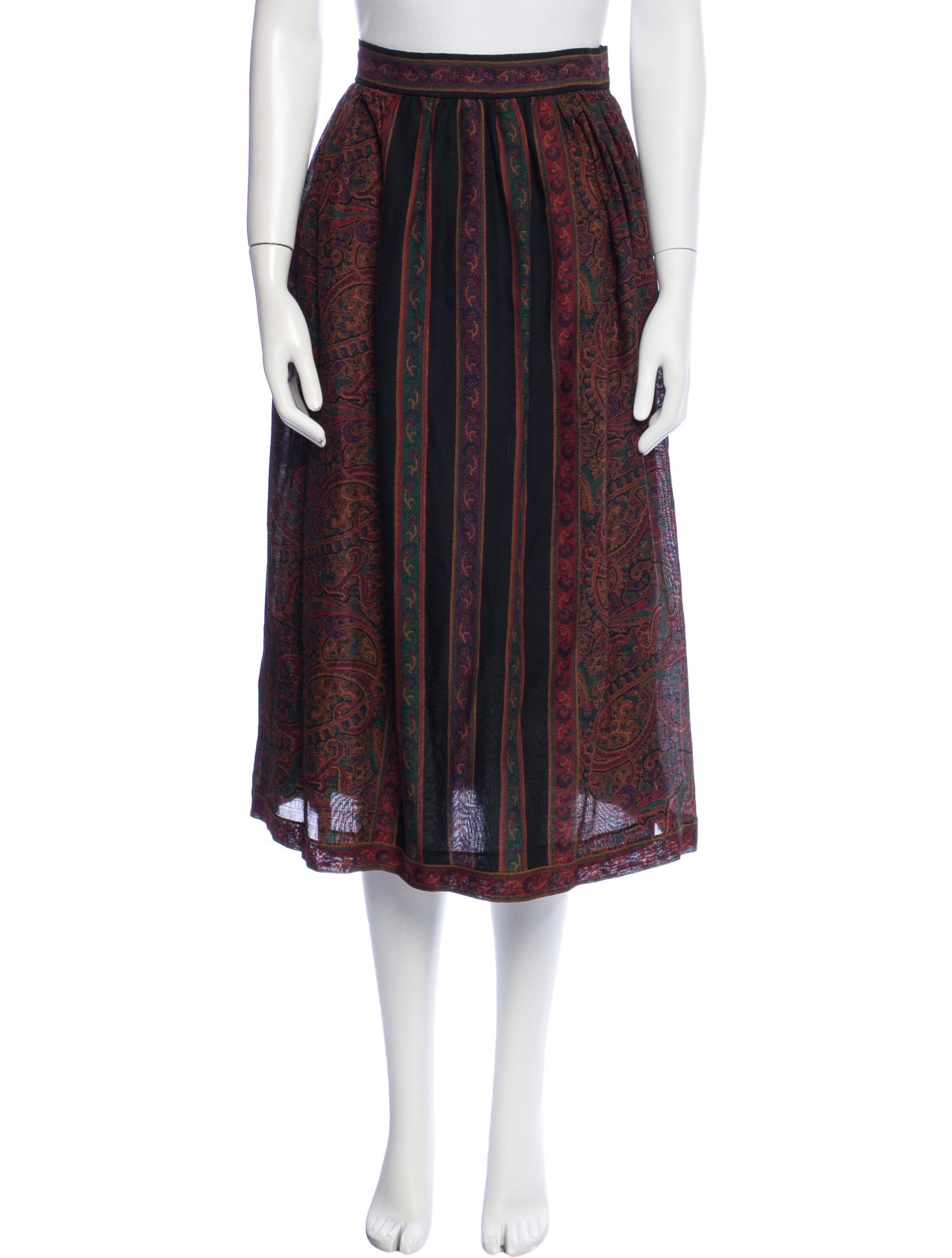 Gloria Sachs Printed Midi Length Skirt