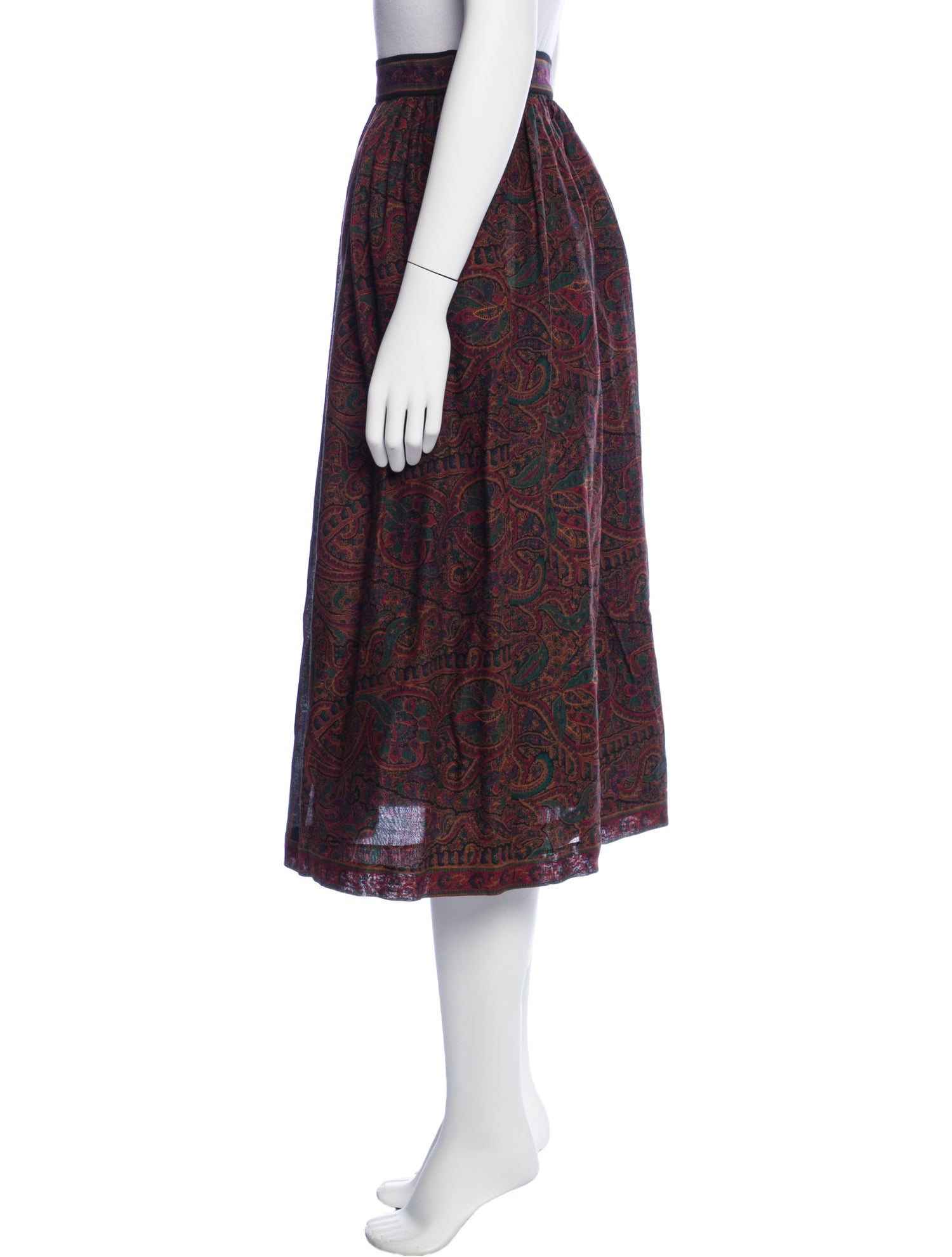 Gloria Sachs Printed Midi Length Skirt