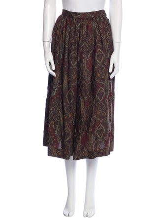 Gloria Sachs Printed Midi Length Skirt