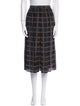 Gloria Sachs Plaid Print Midi Length Skirt