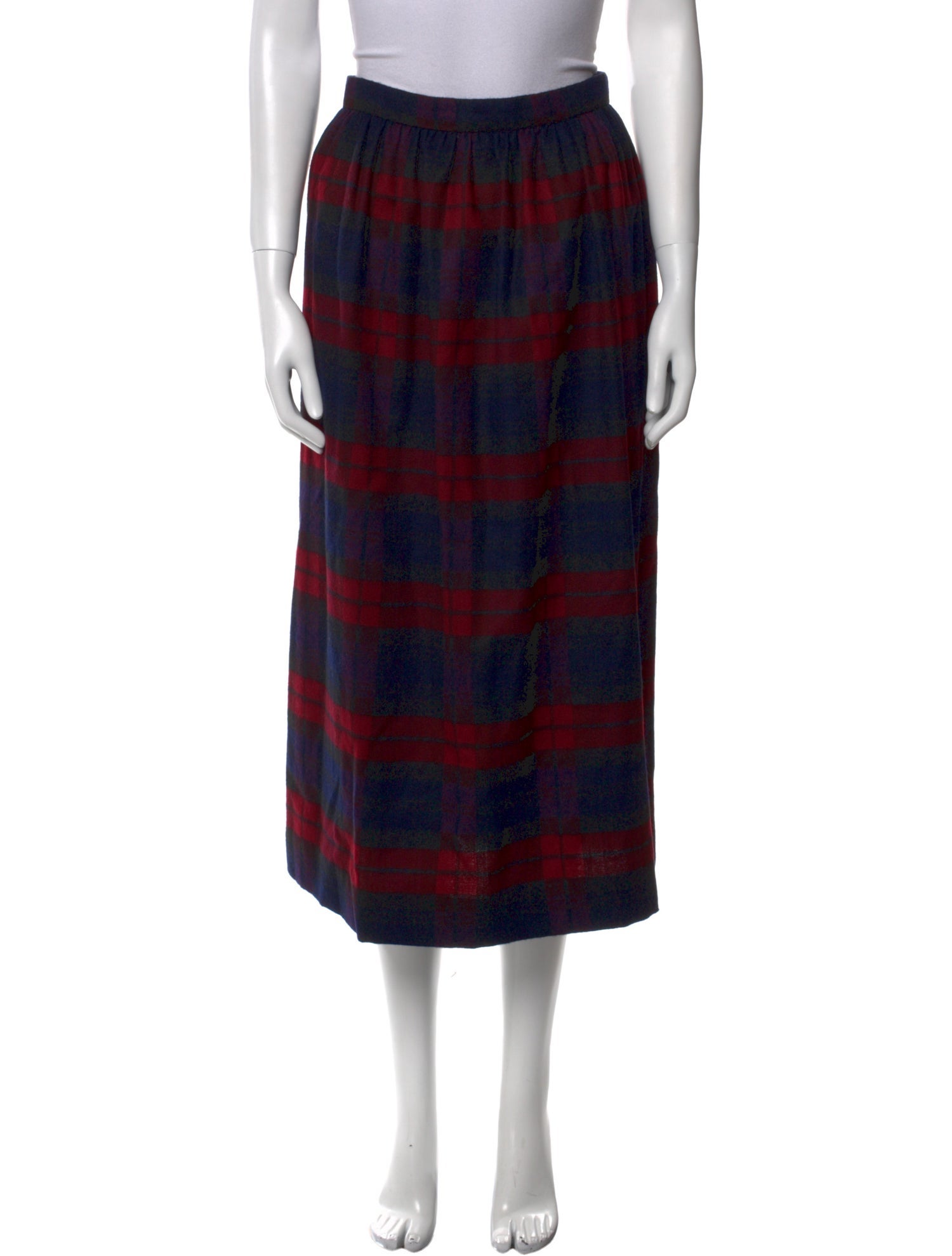 Gloria Sachs Wool Midi Length Skirt