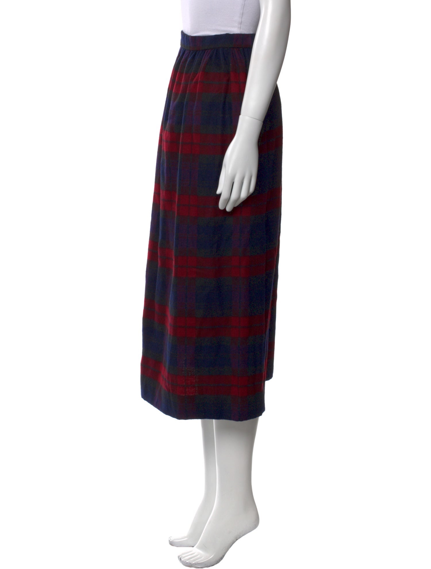 Gloria Sachs Wool Midi Length Skirt