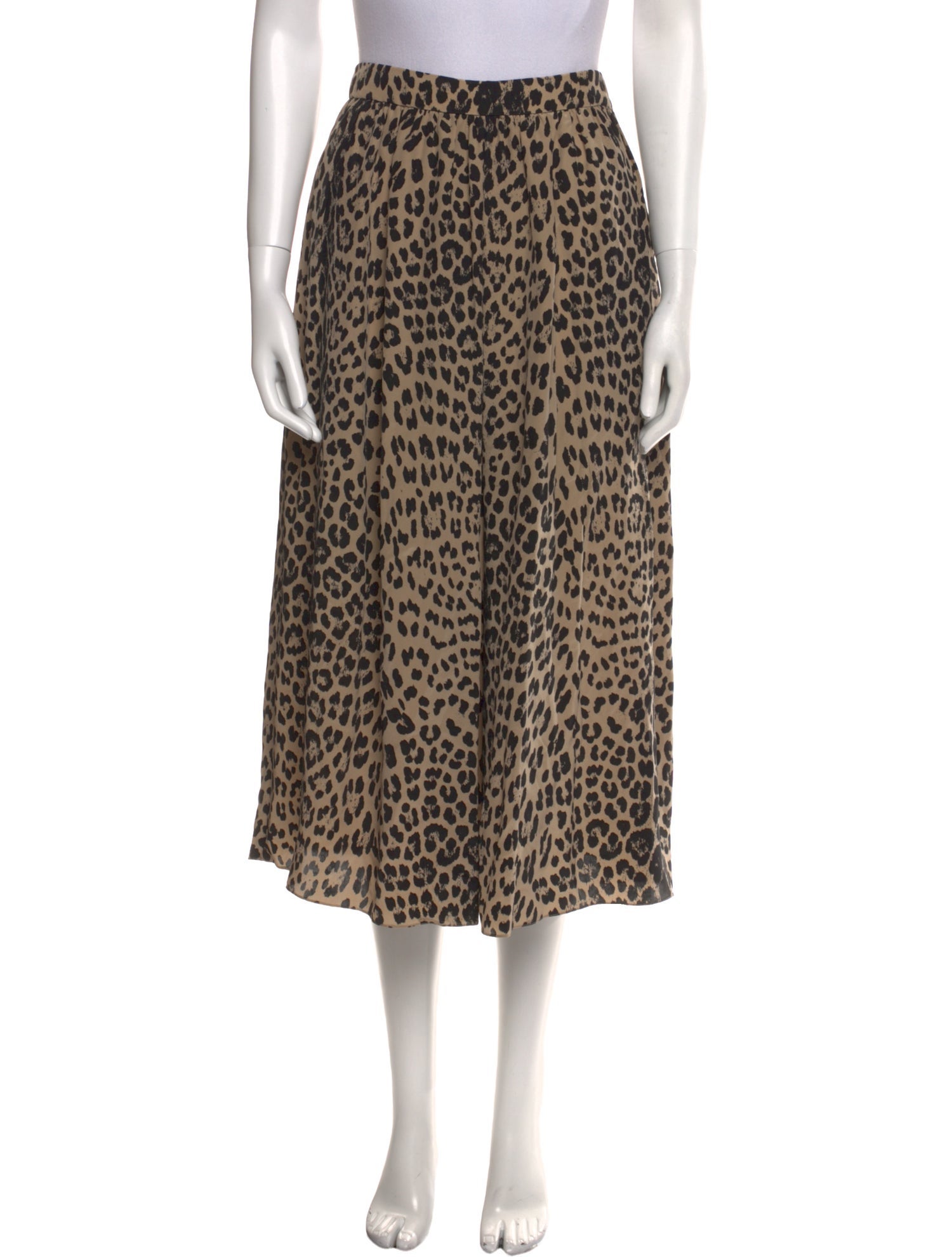 Gloria Sachs Silk Midi Length Skirt