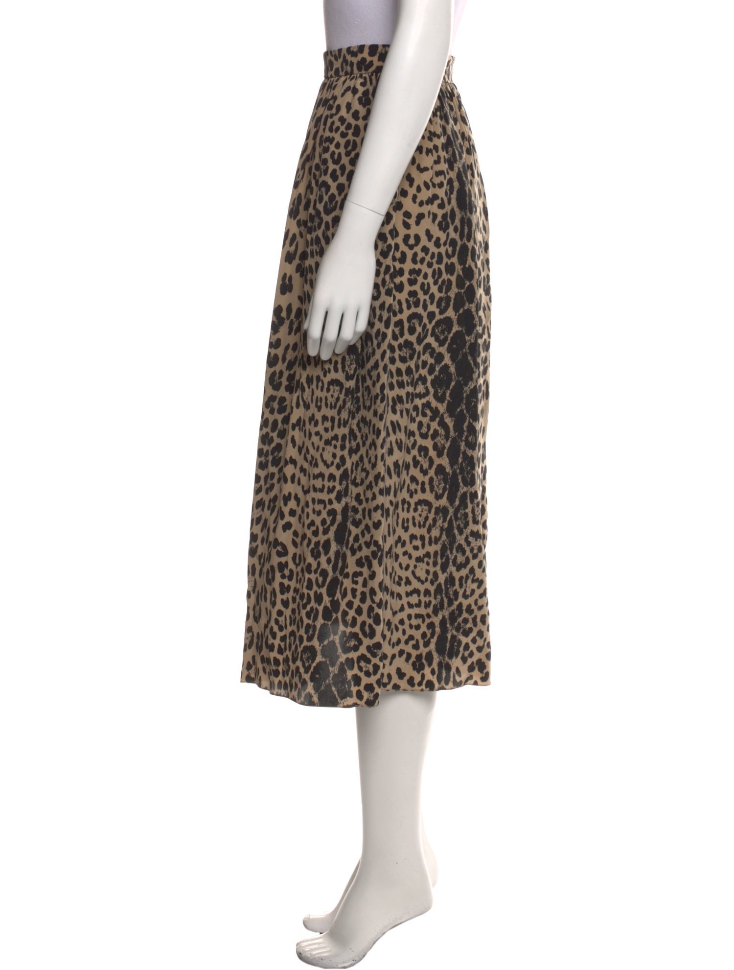 Gloria Sachs Silk Midi Length Skirt