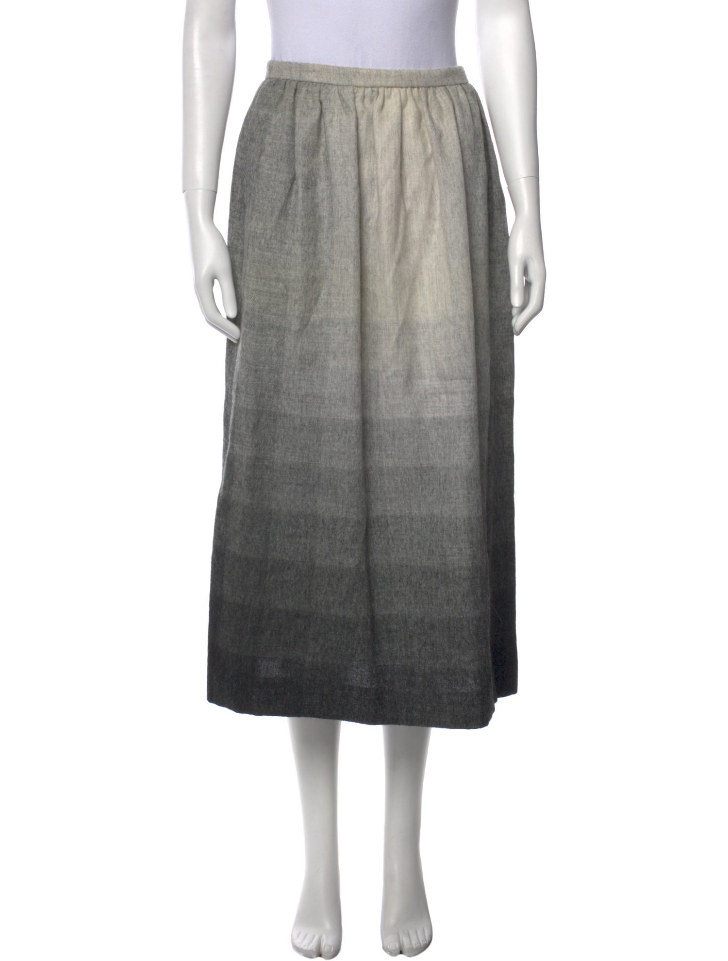 Gloria Sachs Wool Midi Length Skirt