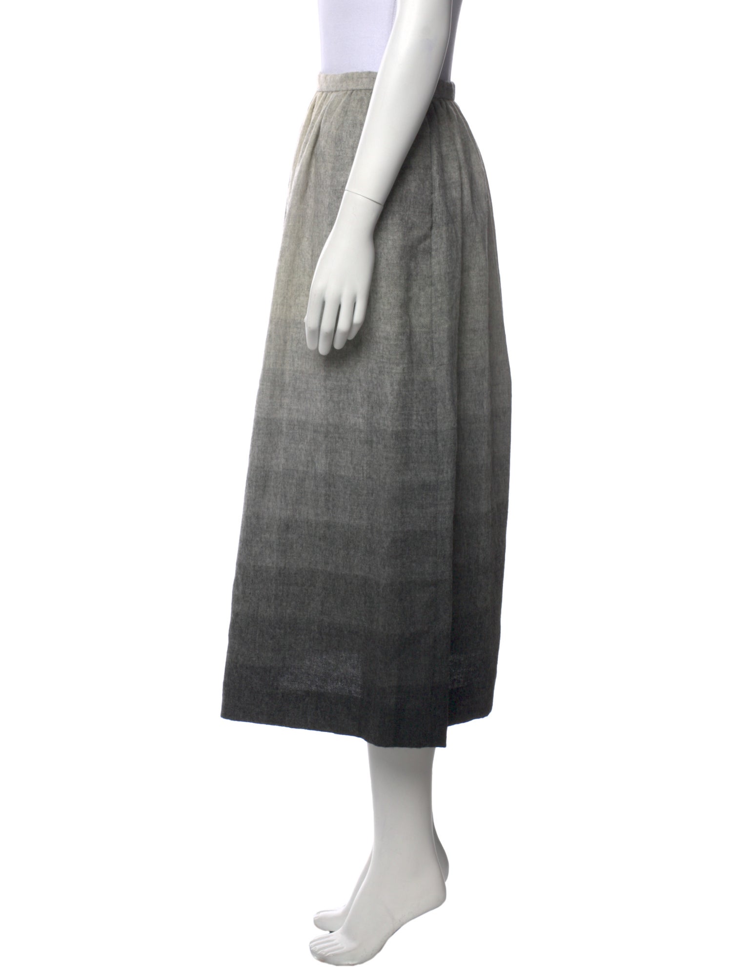 Gloria Sachs Wool Midi Length Skirt