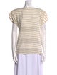 Gloria Sachs Striped Bateau Neckline Top