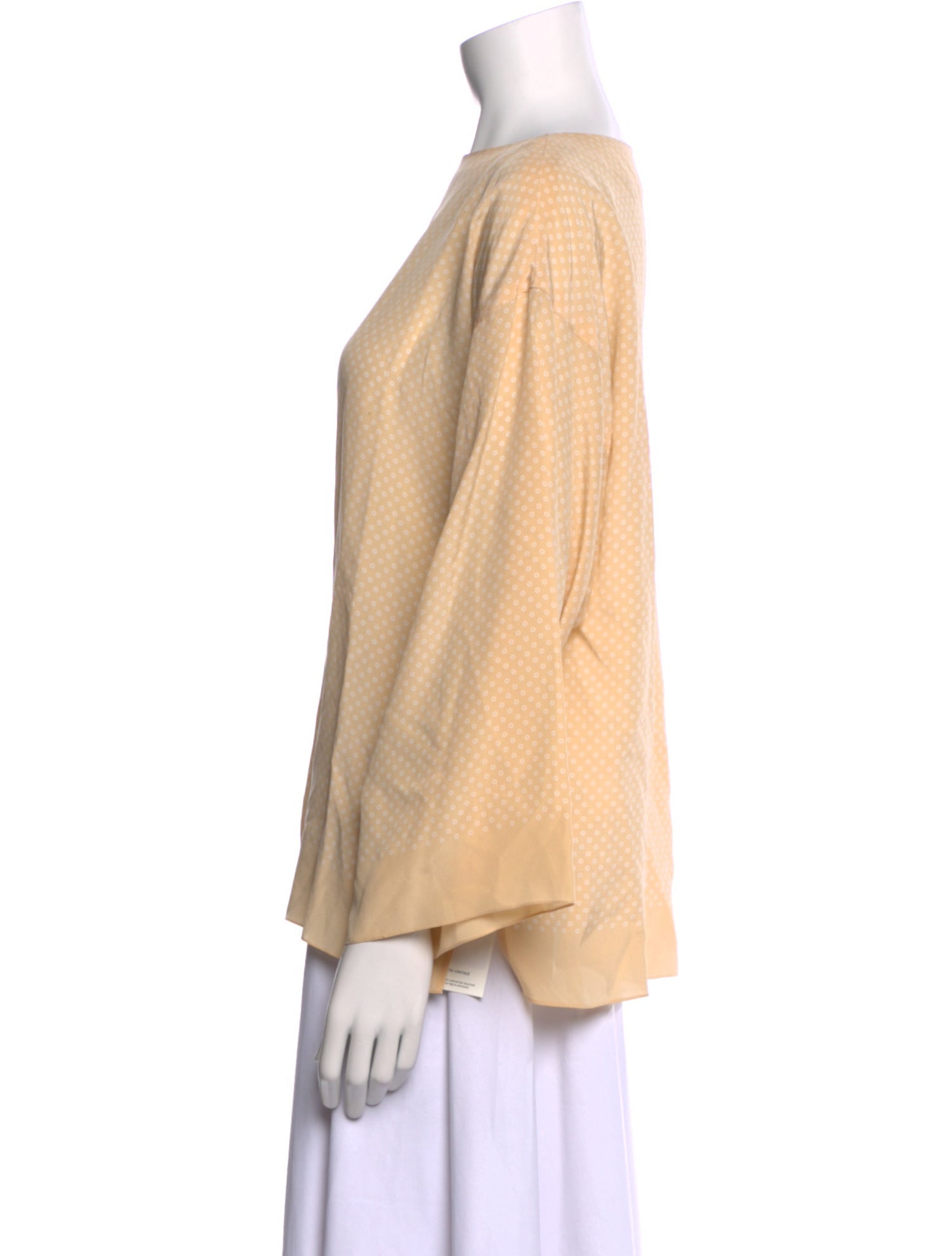 Gloria Sachs Bateau Neckline Long Sleeve Blouse