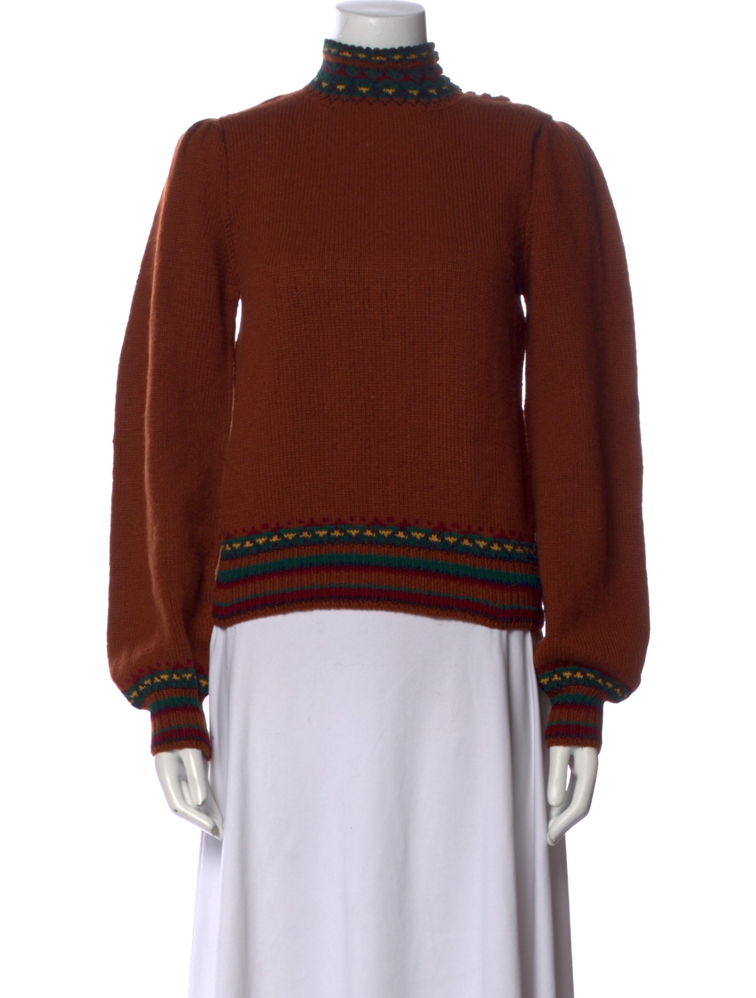 Gloria Sachs Cashmere Mock Neck Sweater