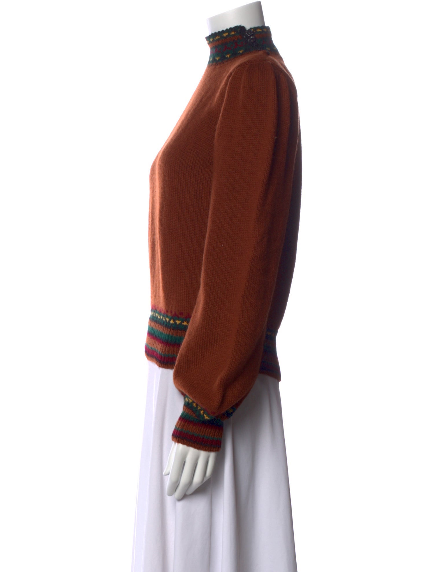 Gloria Sachs Cashmere Mock Neck Sweater