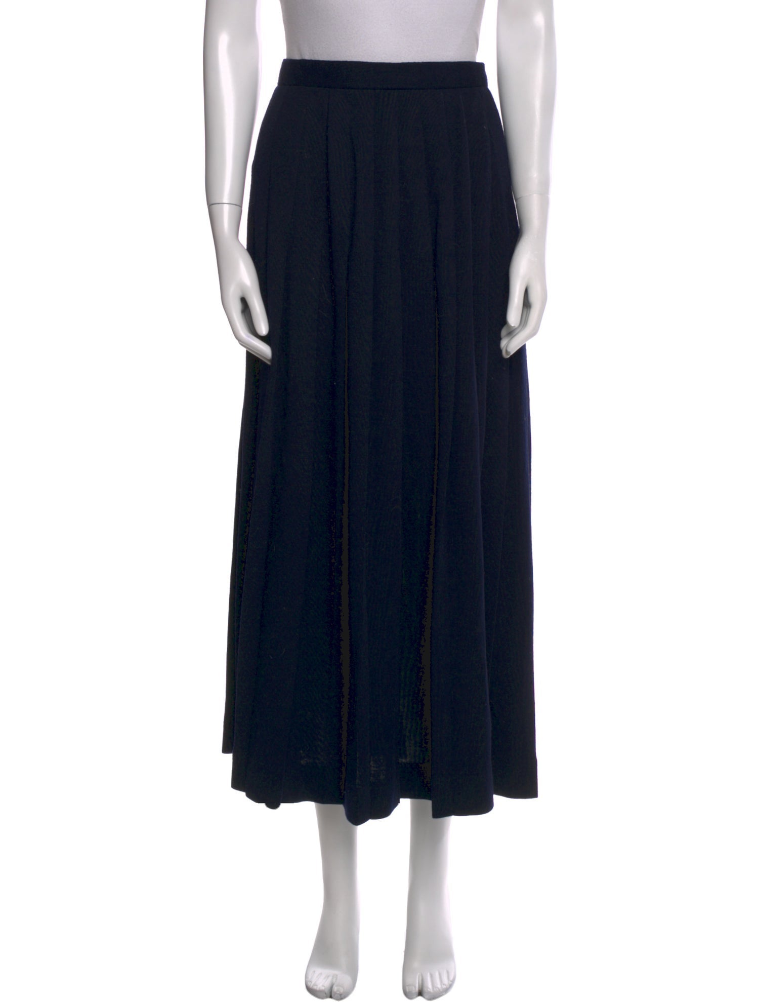 Gloria Sachs Wool Midi Length Skirt