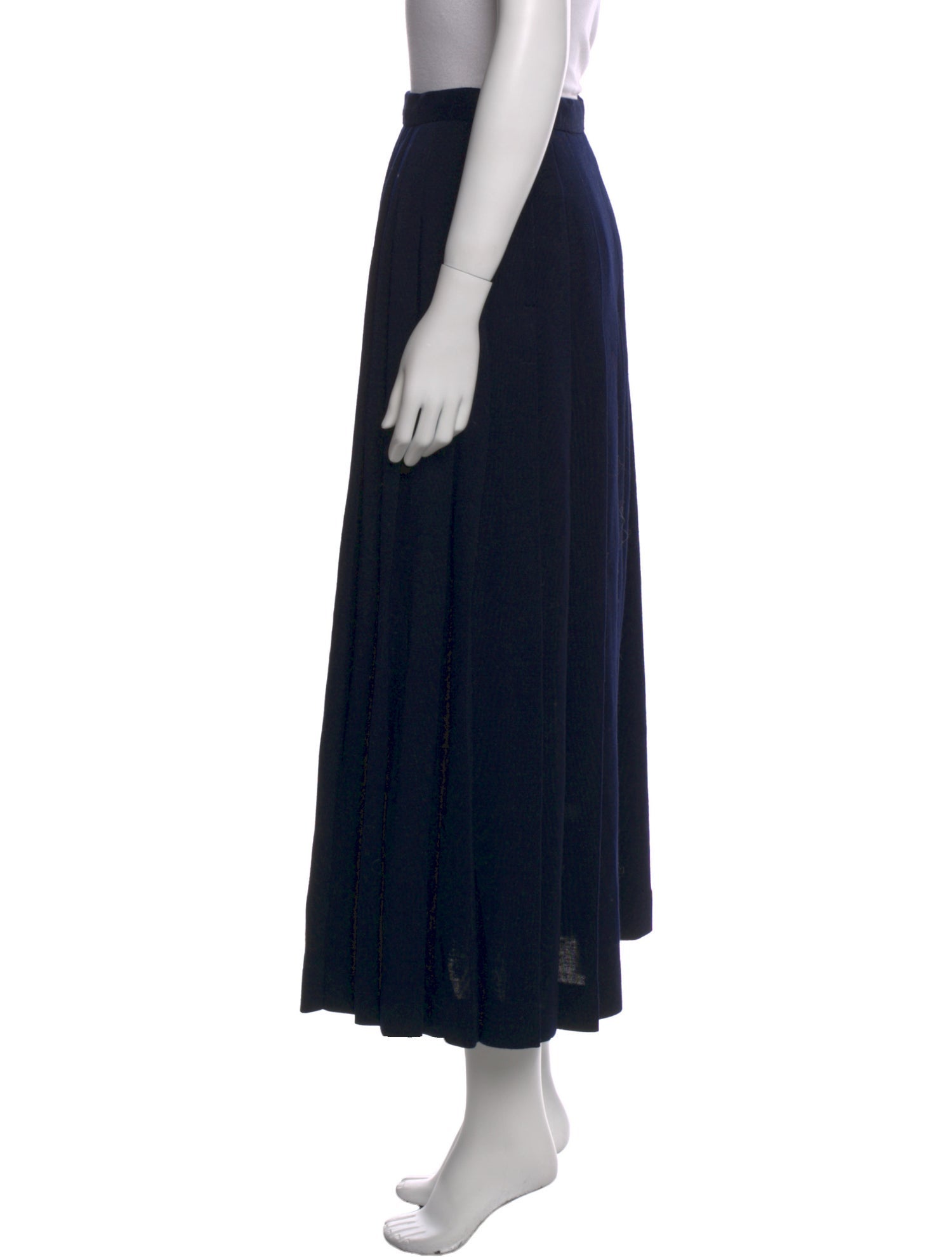 Gloria Sachs Wool Midi Length Skirt