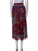 Gloria Sachs Floral Print Midi Length Skirt