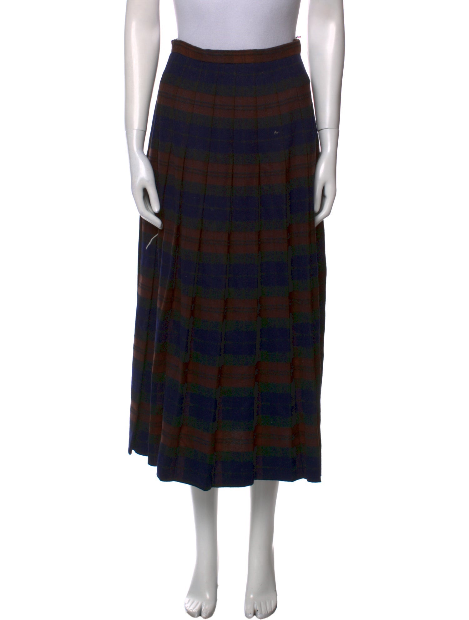 Gloria Sachs Wool Midi Length Skirt