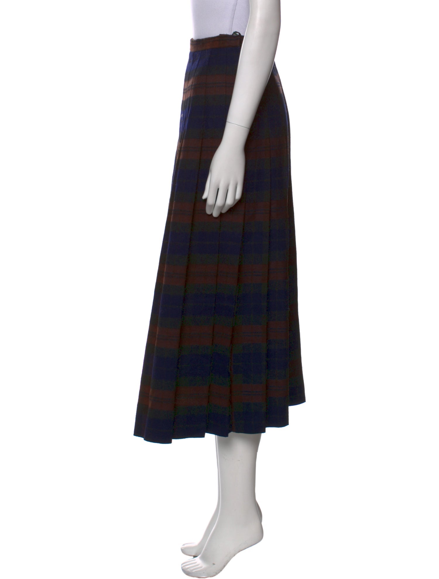 Gloria Sachs Wool Midi Length Skirt