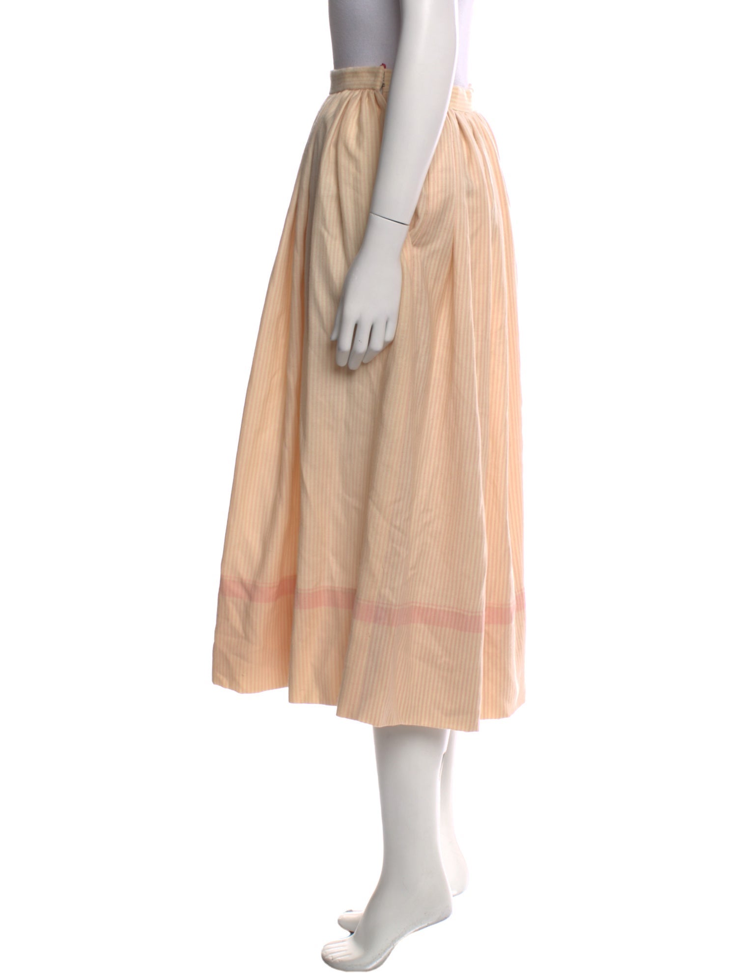 Gloria Sachs Pleated Accents Midi Length Skirt