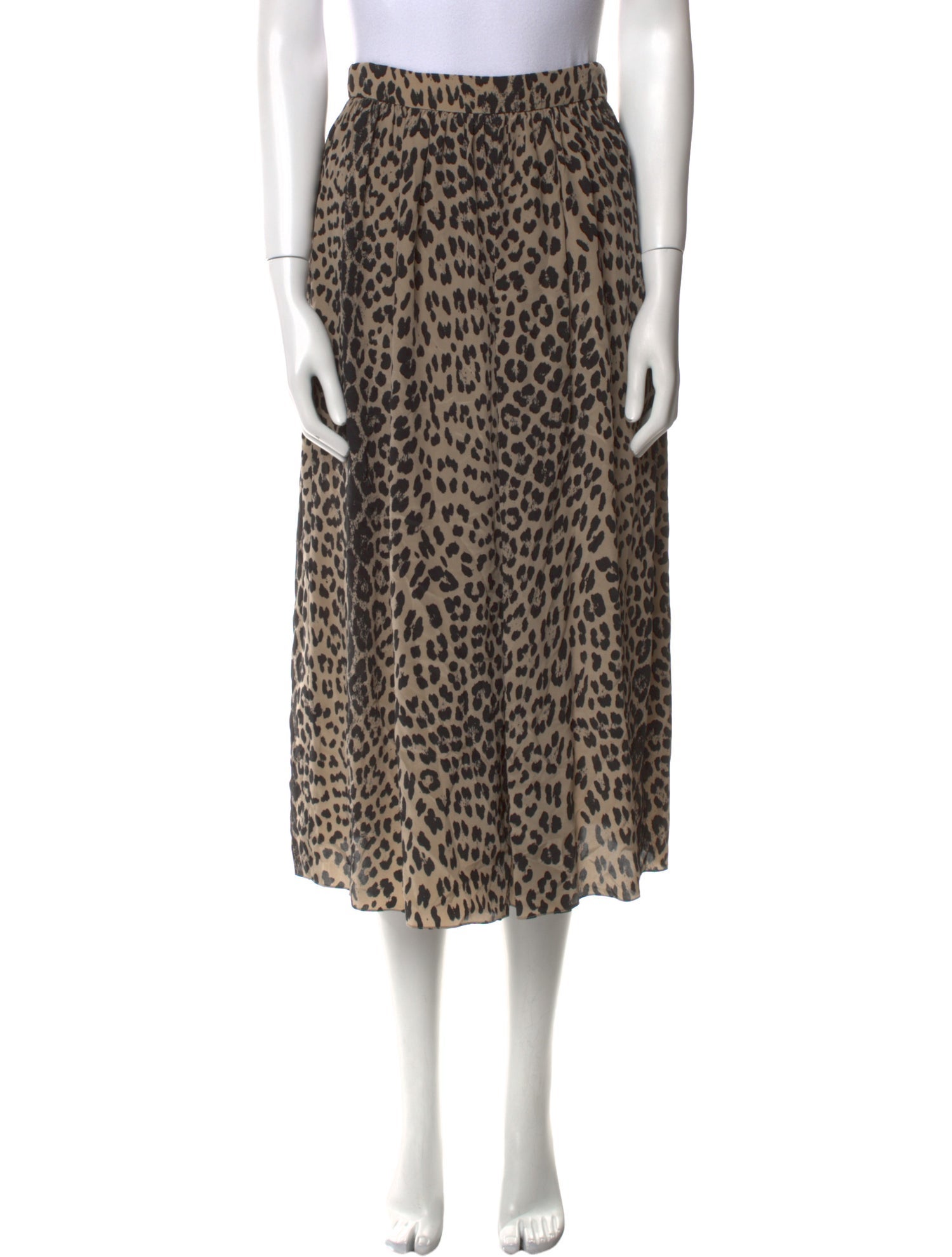 Gloria Sachs Animal Print Midi Length Skirt