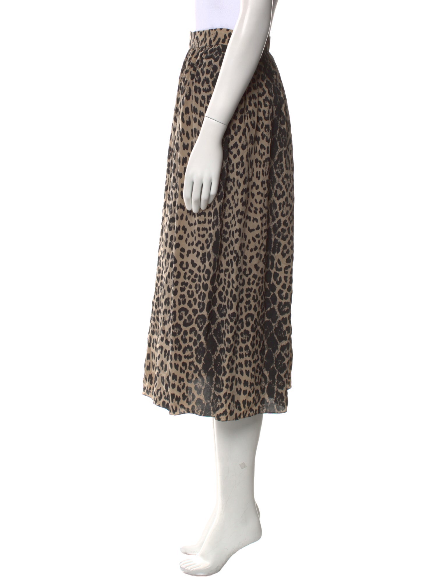 Gloria Sachs Animal Print Midi Length Skirt