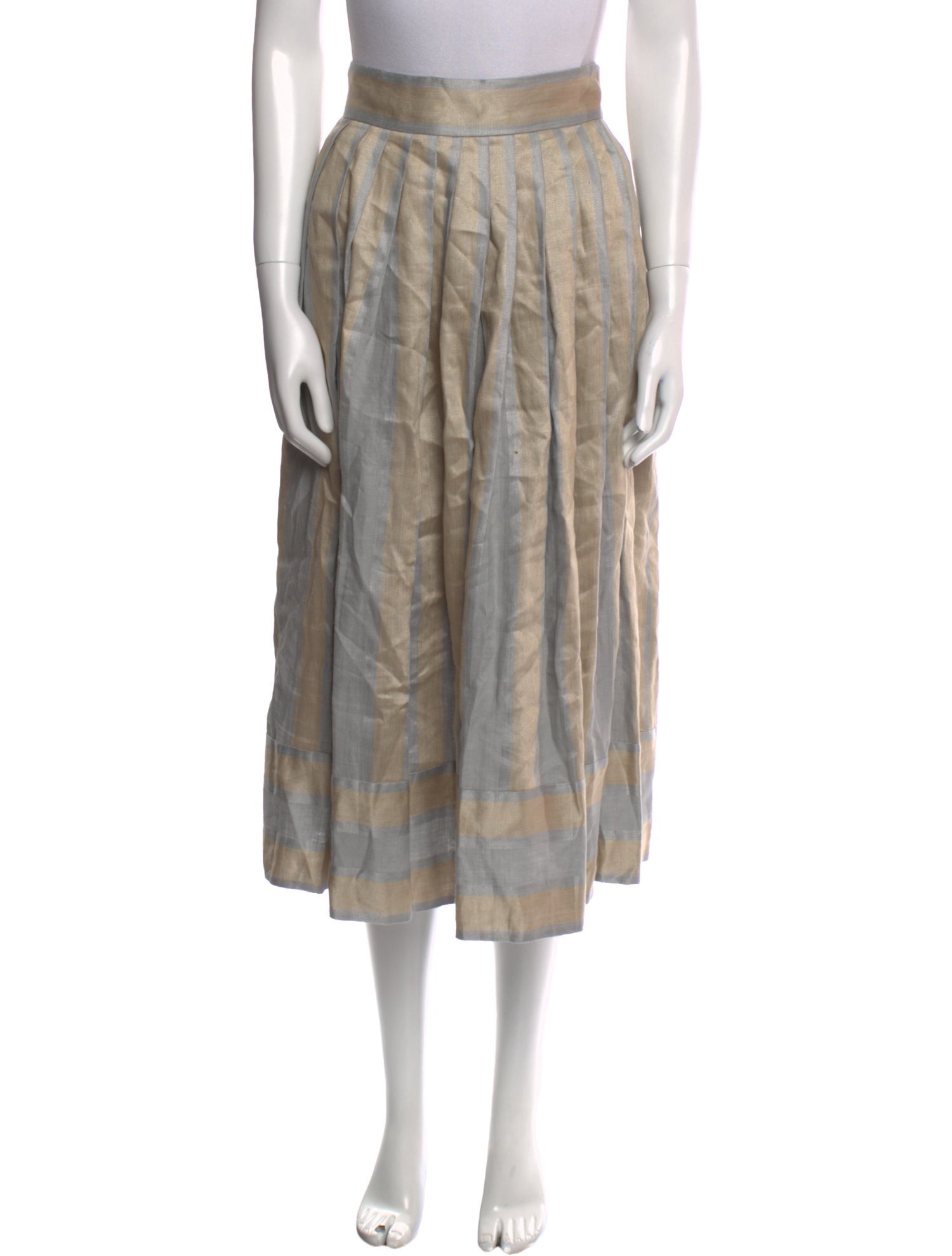 Gloria Sachs Linen Midi Length Skirt