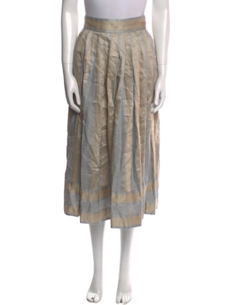Gloria Sachs Linen Midi Length Skirt